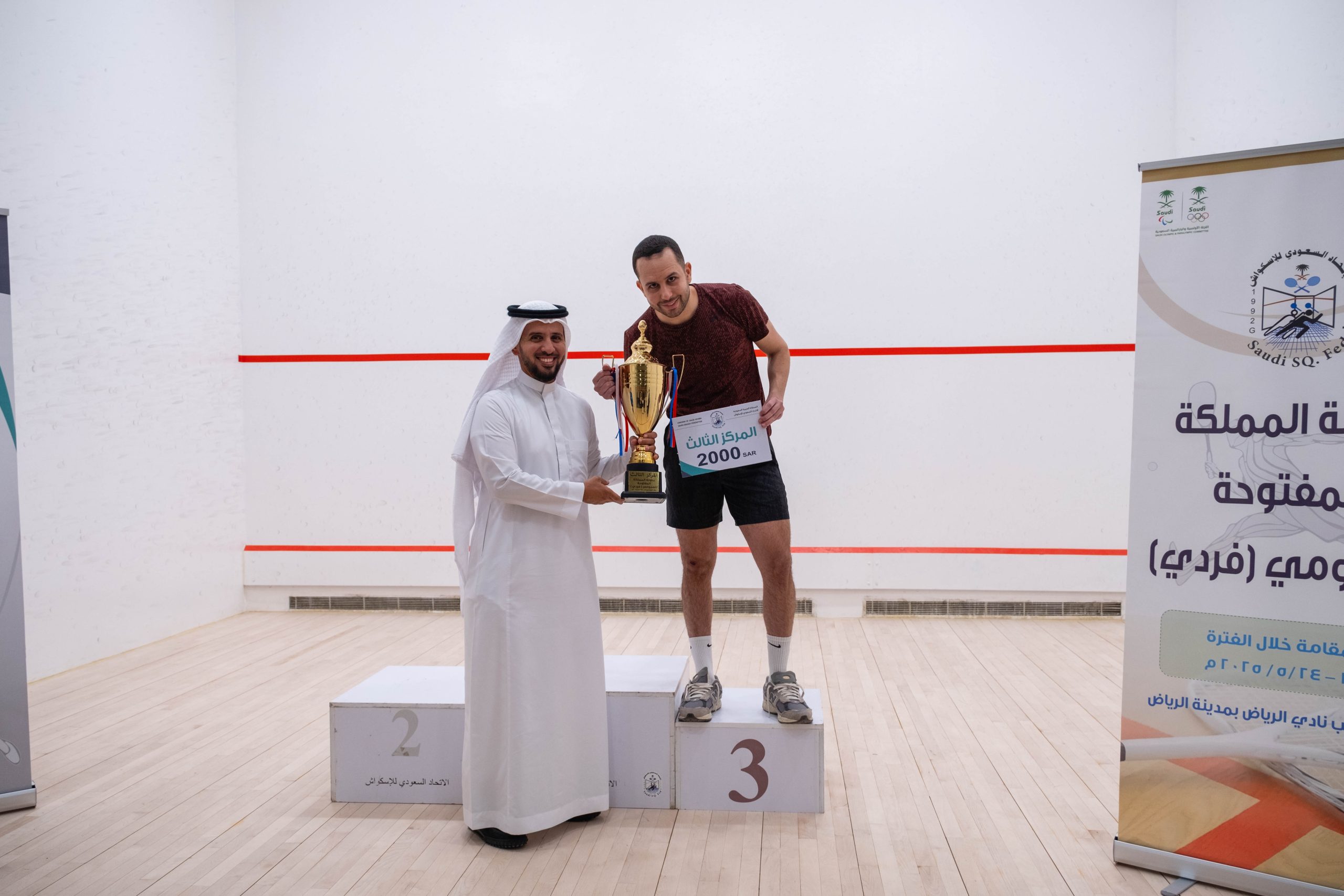 لقطات من حضور رئيس الاتحاد وتتويج أبطال البطولة المفتوحة